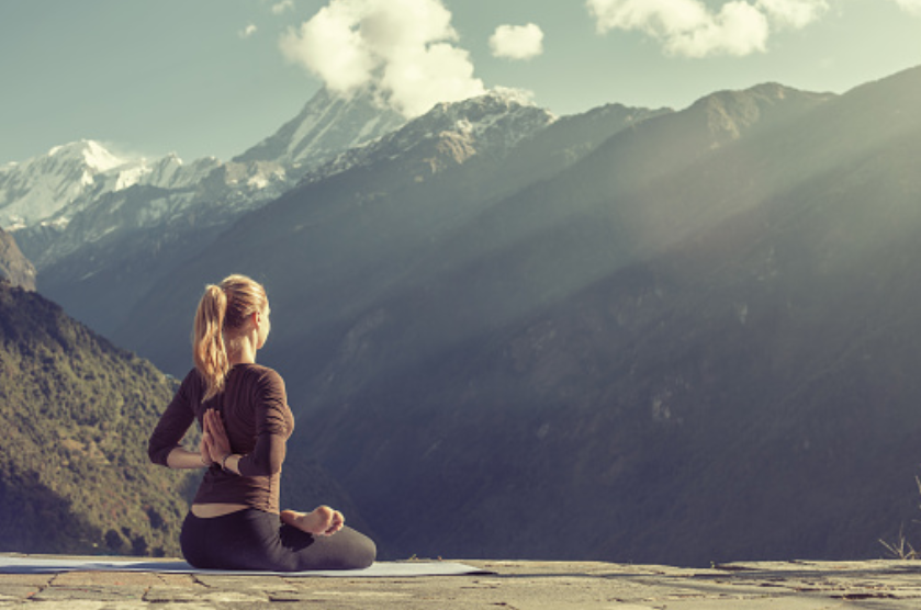 Yoga in the Mountains