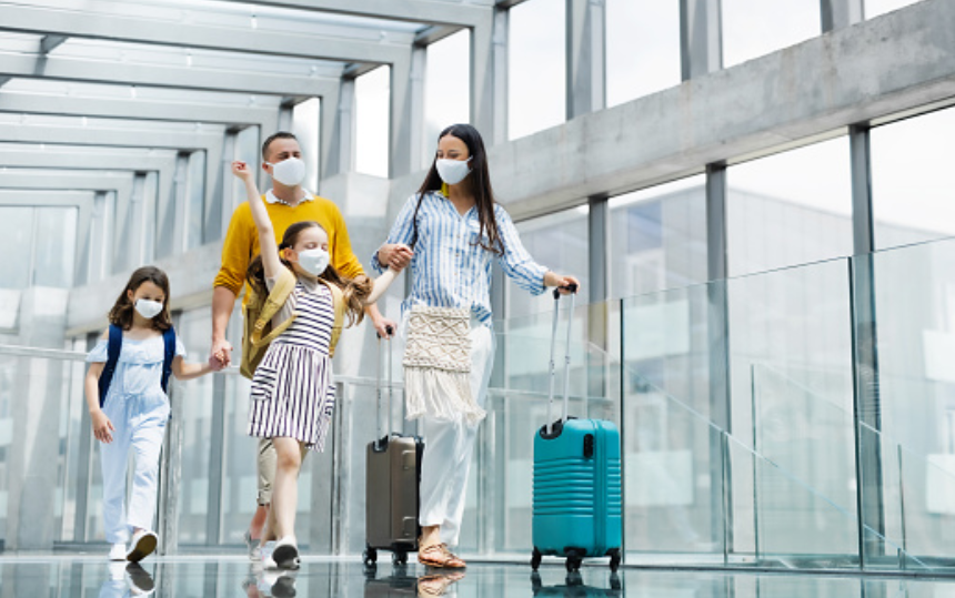 Happy Family Traveling Together